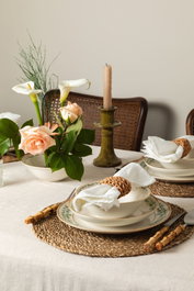 Hermia Livora Chic 24 Ytkm - Juego de cena de porcelana de 24 piezas Multicolor